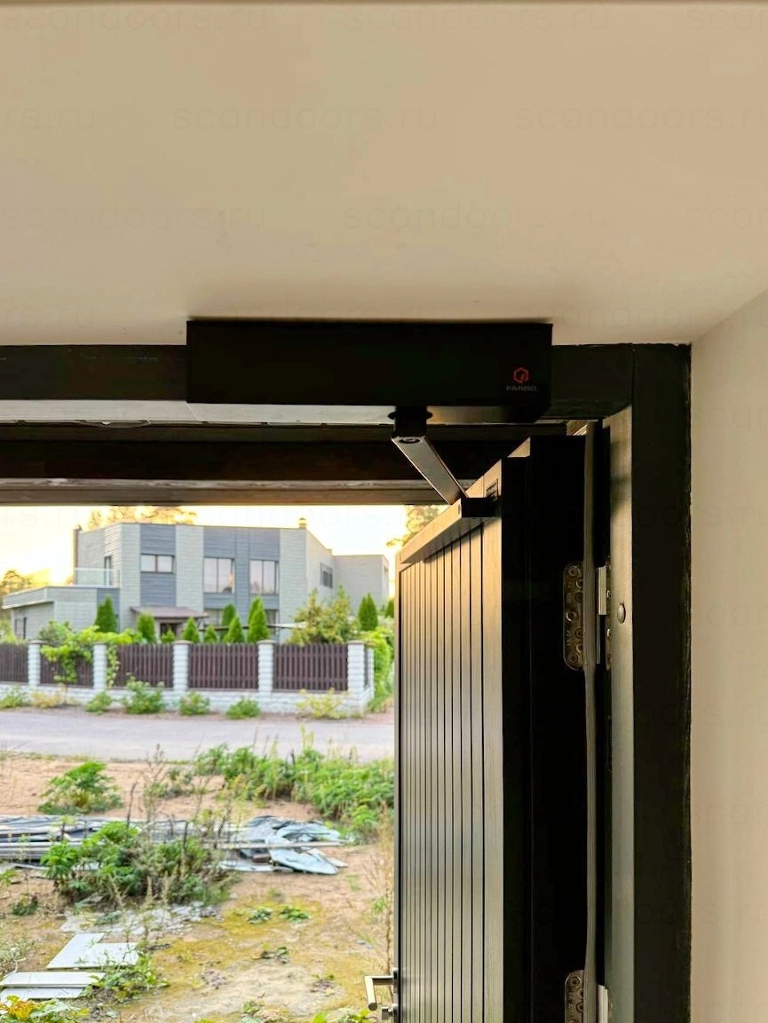 Фото 6 - Входная группа Scandoors Planken Thermo с толщиной полотна 96мм , энергосберегающим стеклопакетом и доводчиком. Scandoors: производство и монтаж