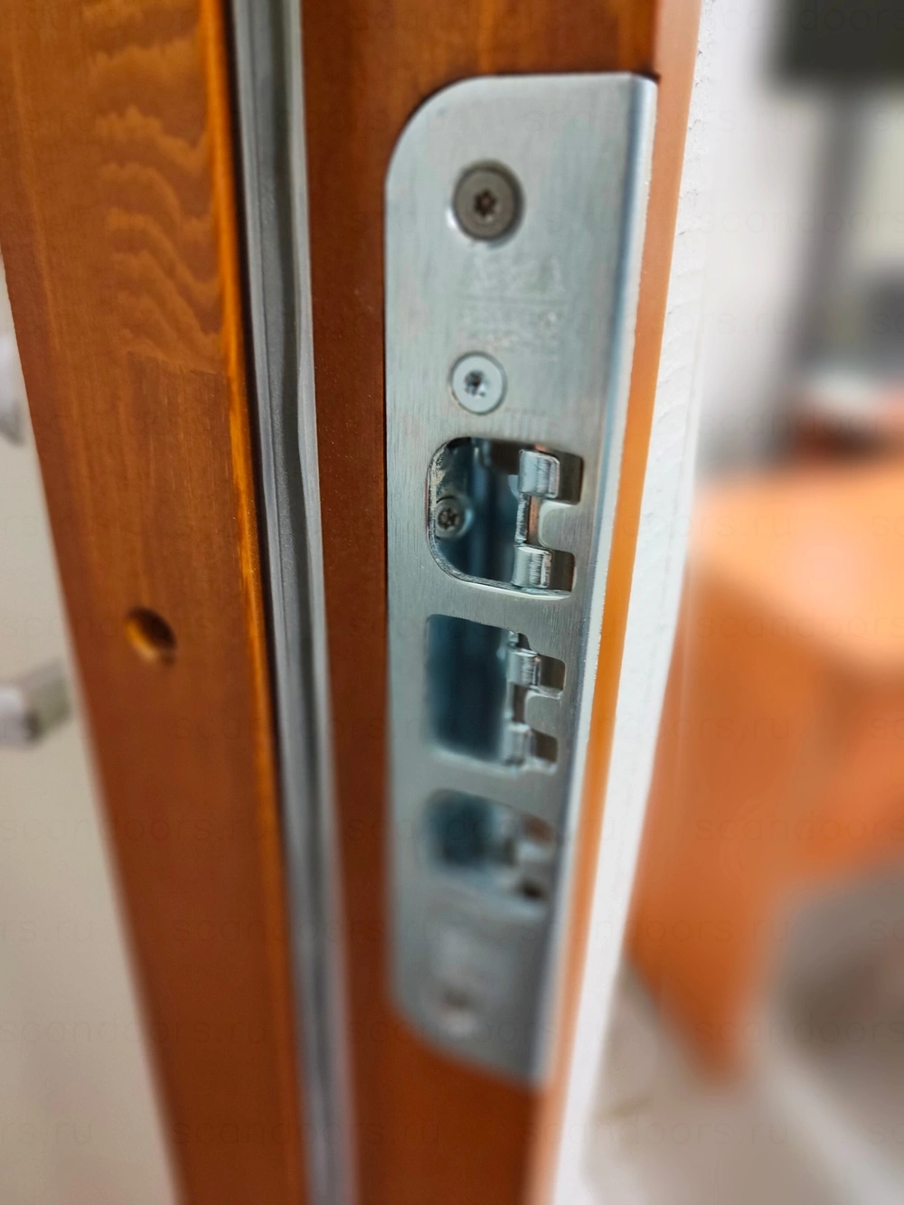 Фото 2 - Морозостойкая дверь Scandoors Planken Thermo. Отделка из термоосины, противоотжимной замок Assa 310 Scandoors: производство и монтаж