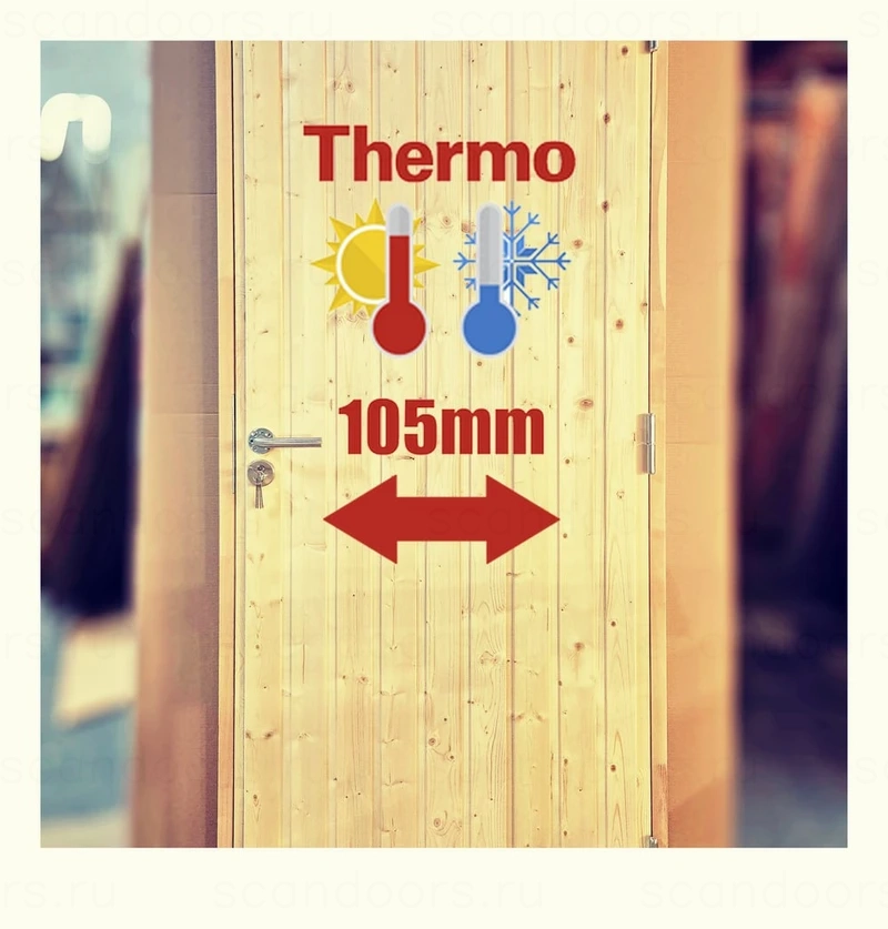 Scandi Thermo scandithermo– cамая морозостойкая бюджетная деревянная входная дверь! Чемпион по энергоэффективности среди дверей эконом класса! – фото Scandoors