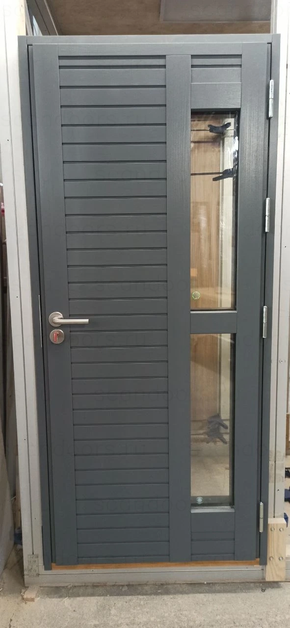 scandiplus Теплая входная деревянная дверь с двумя рядами уплотнителей – фото Scandoors