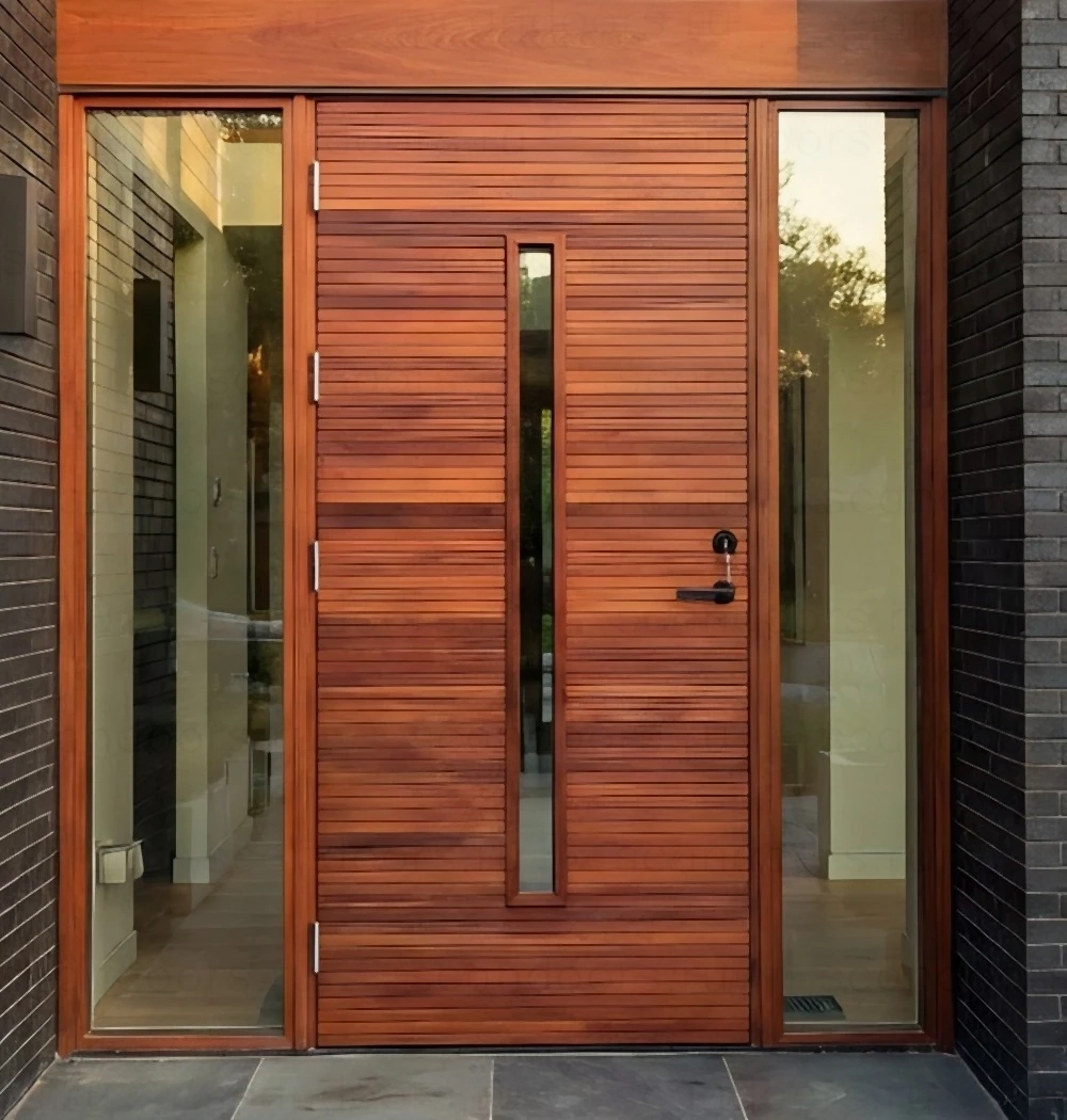 Купить Уличные двери из термодерева для загородного дома Scandoors – входная деревянная дверь с терморазрывом