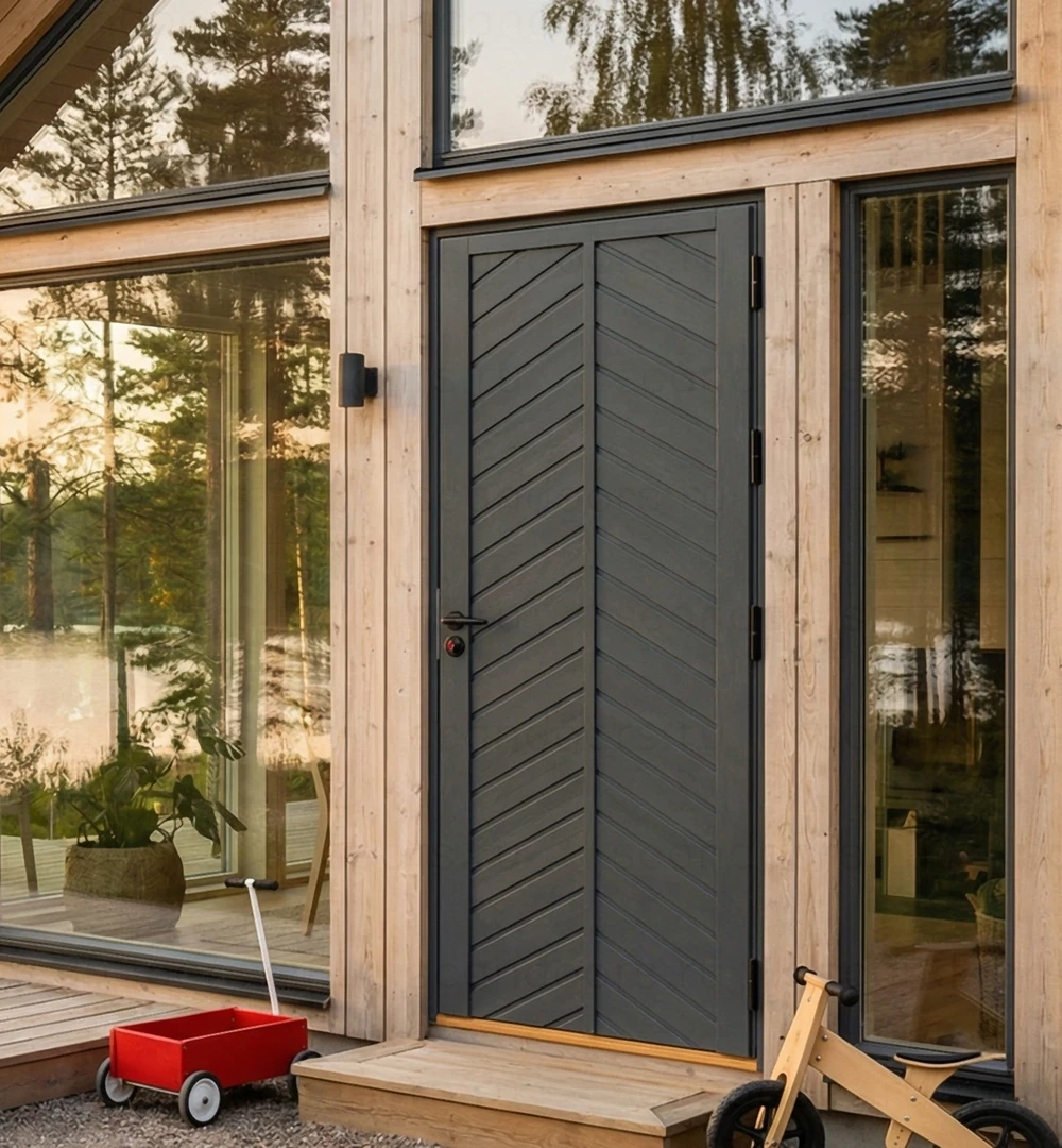 Купить Входные двери для деревянного и каркасного дома Scandoors – входная деревянная дверь с терморазрывом